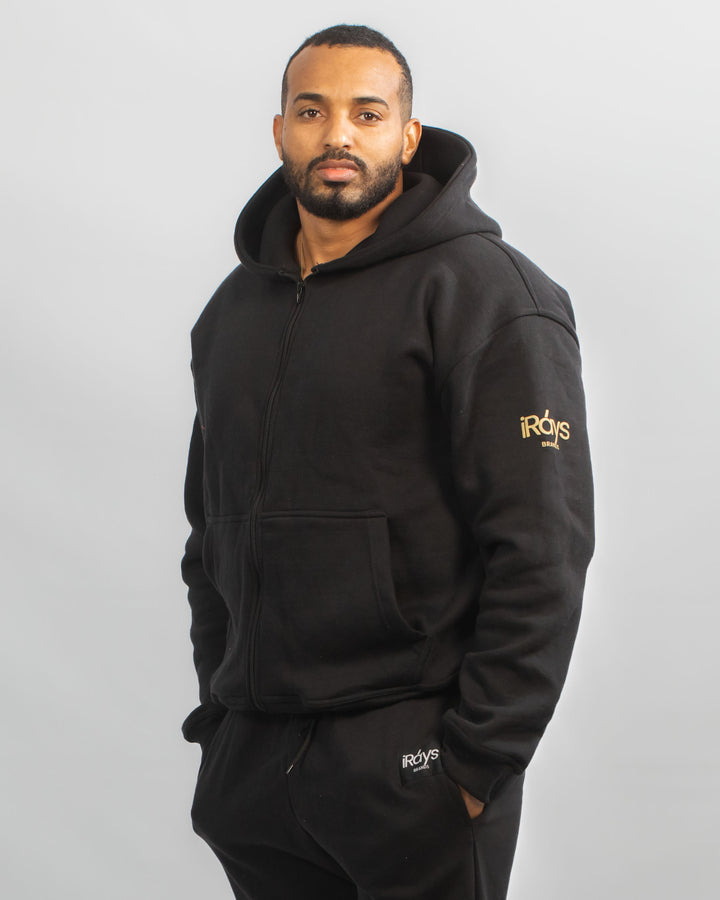 Irays Embossed Full-Zip Hoodie