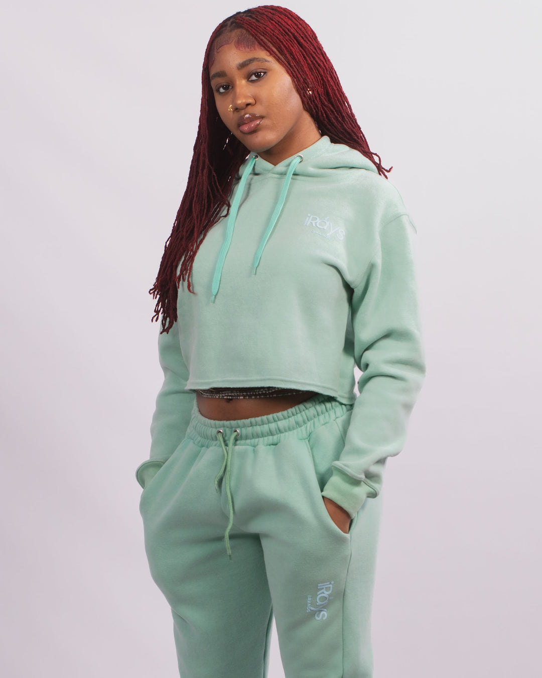 Irays Washed Cropped Hoodie