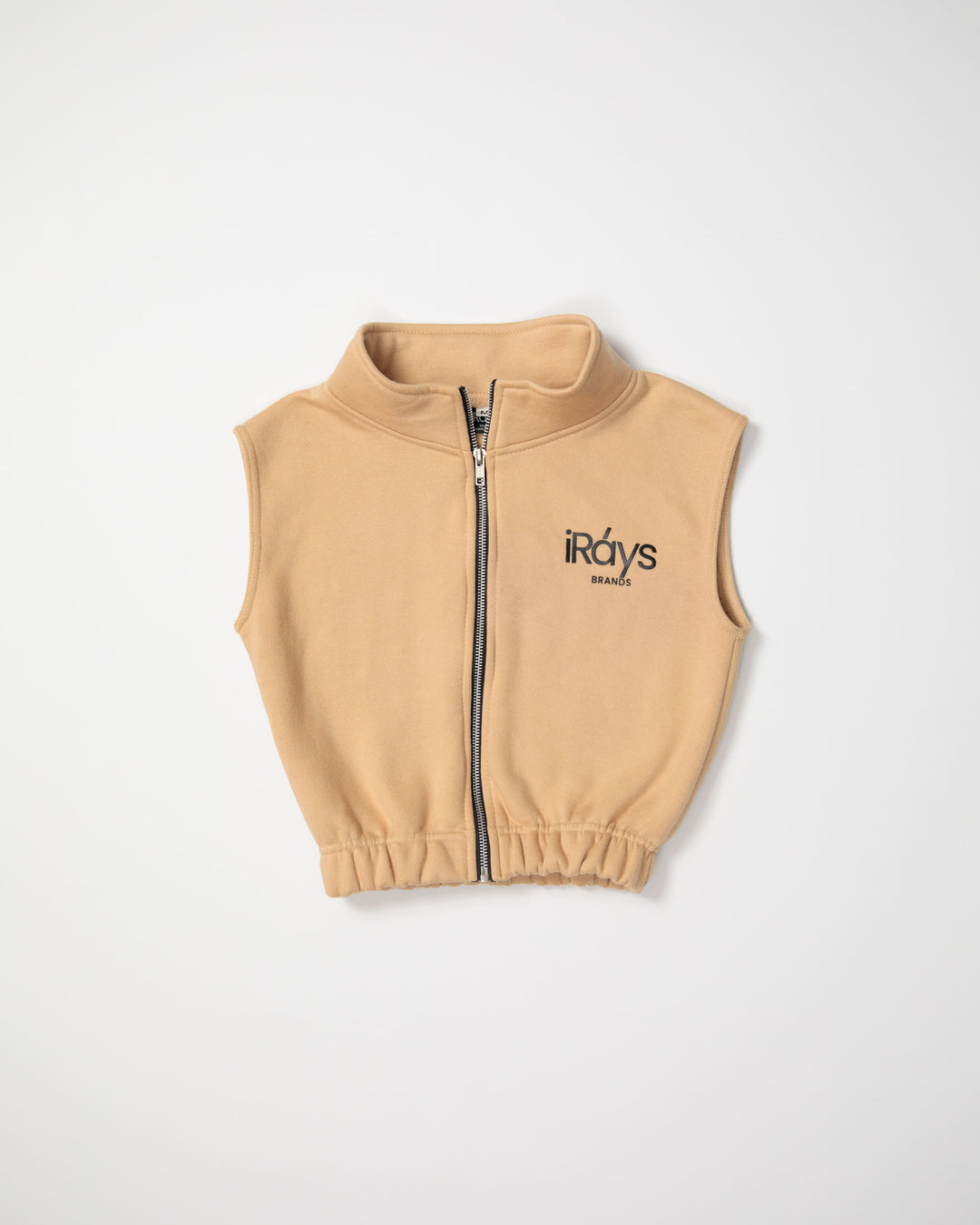 Irays Sleeveless Zip-Up Crop
